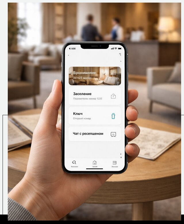 Мобильное приложение для гостей отеля в Малоярославце, управление сервисом